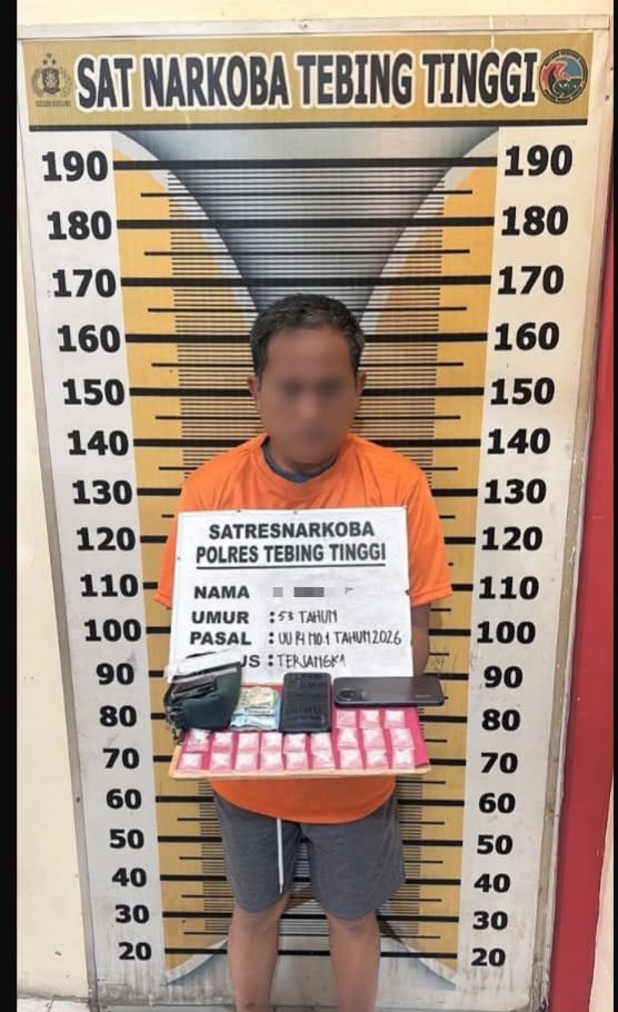 Polres Tebing Tinggi Tindak Lanjuti Laporan Warga, 21 Paket Sabu Disita